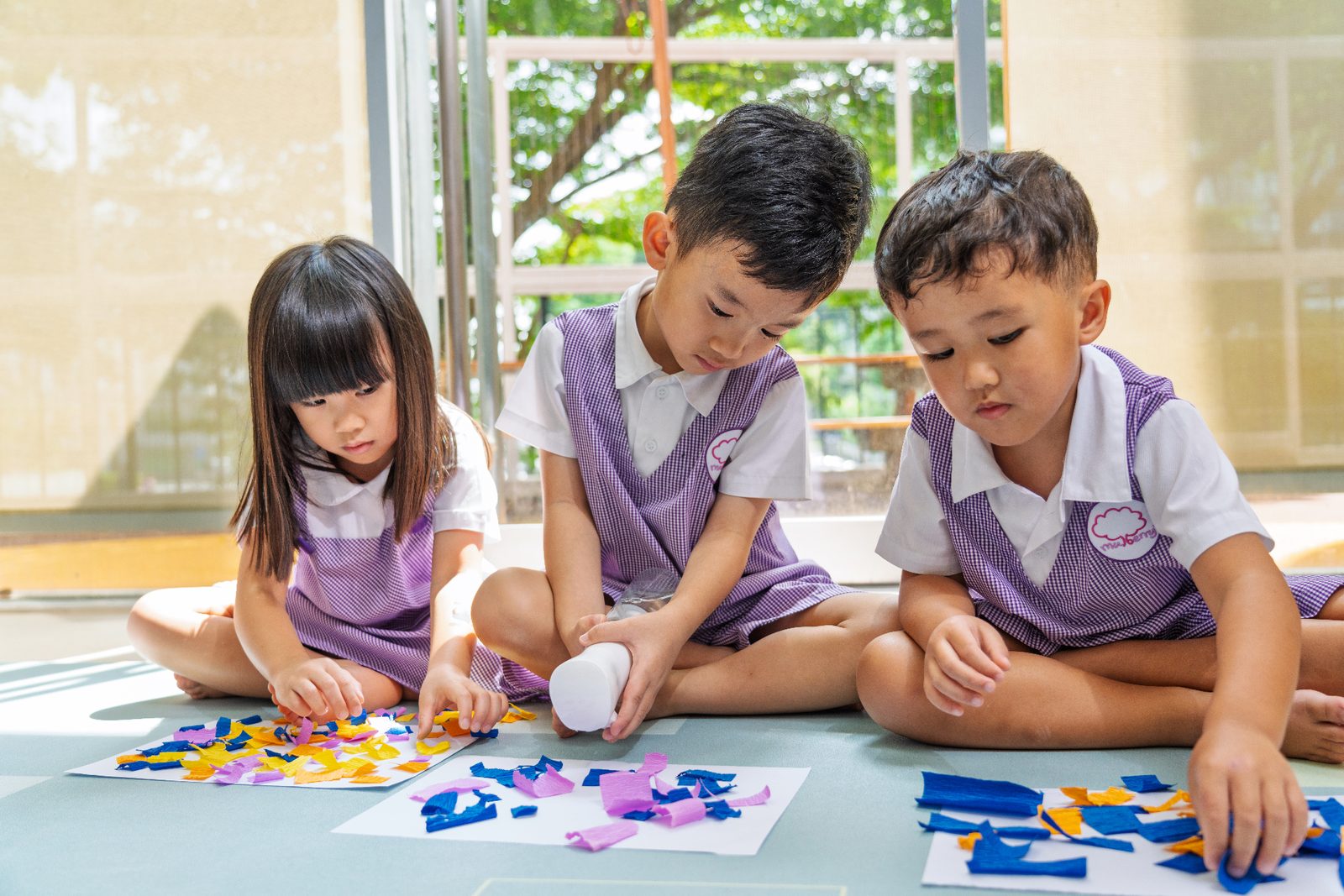 Children doing art and craft